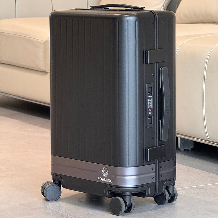Roaming 2025 New Gilt Suitcase Aluminum Frame Travel Boarding Luggage Trolley Box 20 Inches 24 Men and Women 26inch