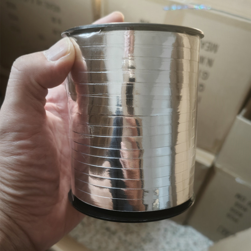 500 yardas de globo de cinta de color láser película de aluminio de cinta de color embalaje de regalo de cuerda de tracción de cuerda de bandera embalaje de regalo