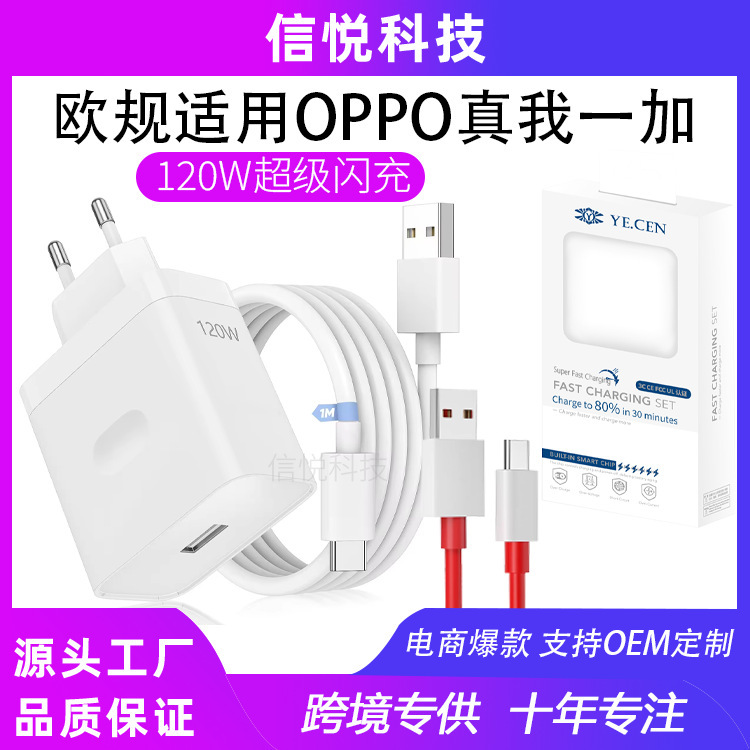 Cross-Border European Regulations Are Applicable to Oppo Realme Oneplus 120W Super Flash Charging Charger Gt7Pro/Ace6/11Pro