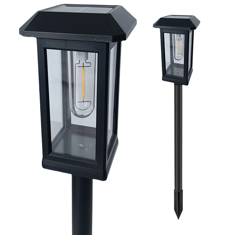 Lámpara de césped solar Lámpara de jardín impermeable al aire libre Lámpara de piso Lámpara de tungsteno de inducción inteligente Lámpara de pared solar
