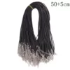 1.5mm black 50+5cm extension chain