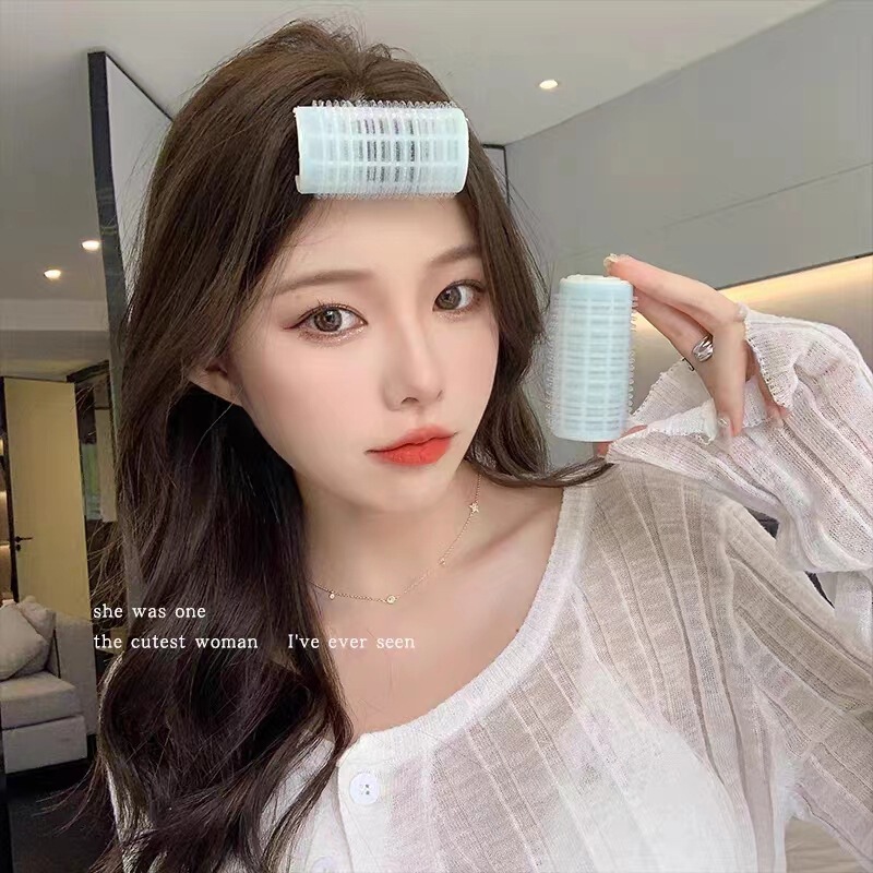 Air Bangs Curling Iron for Fluffy Forehead Hair Fixing Tool, Self-Adhesive Figure-Eight Hair Curling Clip for Women