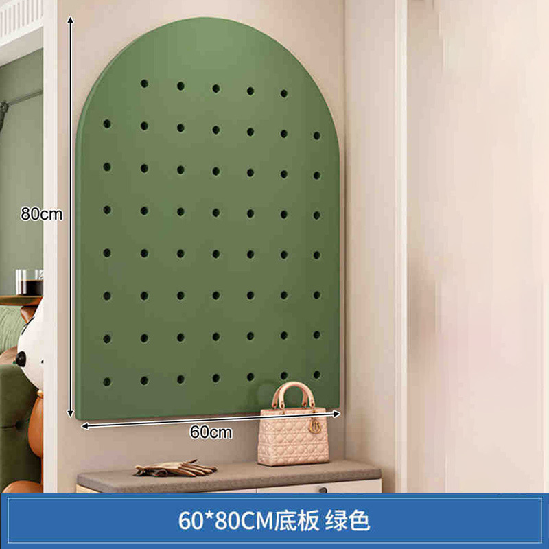 puerta de entrada madera sólida agujero de madera placa de agujero estante de pared de pared