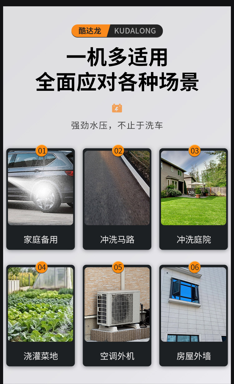 Customized Wireless Car Washing Machine, Portable High-Pressure Water Gun for Cars, High-Power Vehicle-Mounted Lithium Battery, Household Electric Car Washing