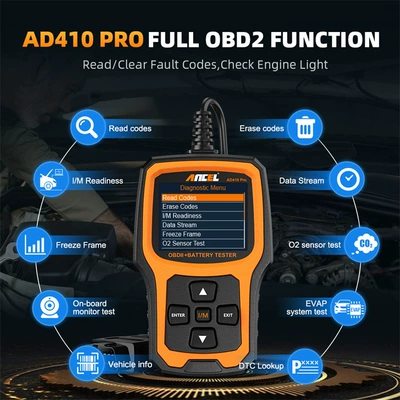 ANCEL AD410PRO car OBDII Avtomobil diaqnostika alətləri