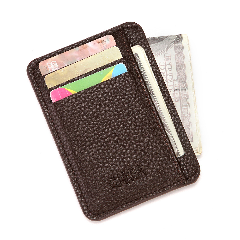 Men's Solid Color Pu Leather Open Wallets display picture 1