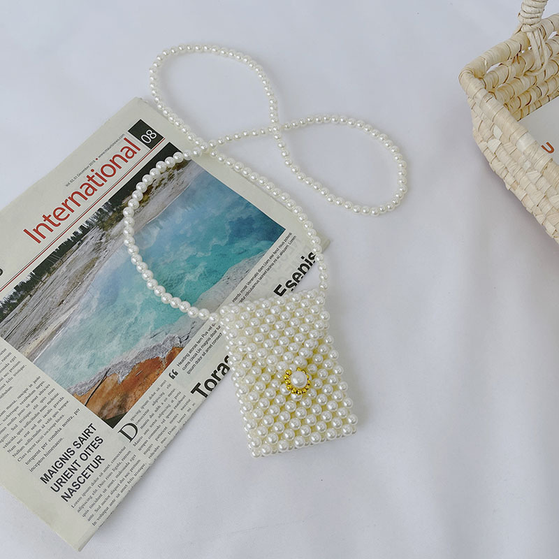 Bolso pequeño para niños 2021 Nueva perla pequeña mochila estilo coreano personalidad creativa cadena verano hombro bolsa de mensajero moda