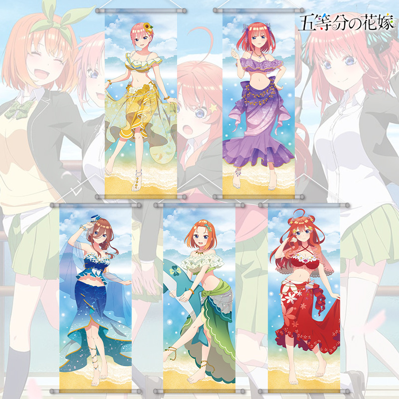Around the five equal parts of the flower wedding bride hanging picture poster one flower two is three nine four leaves may silk cloth scroll animation