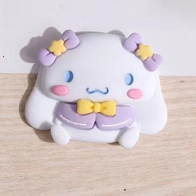 Decoración de pastel de perro de jade adorno de decoración de pastel de perro de orejas grandes blancas de dibujos animados retro Kulomi complemento de vestir para hornear tarjeta de cumpleaños