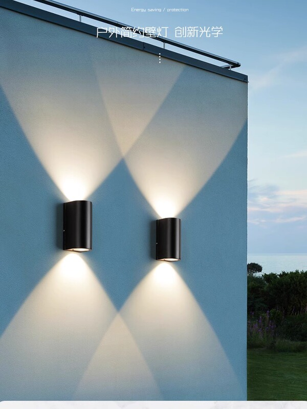 LED indoor and outdoor double waterproof wall lamp Hotel Villa courtyard balcony stair corridor aisle up and down Wall washing lamp