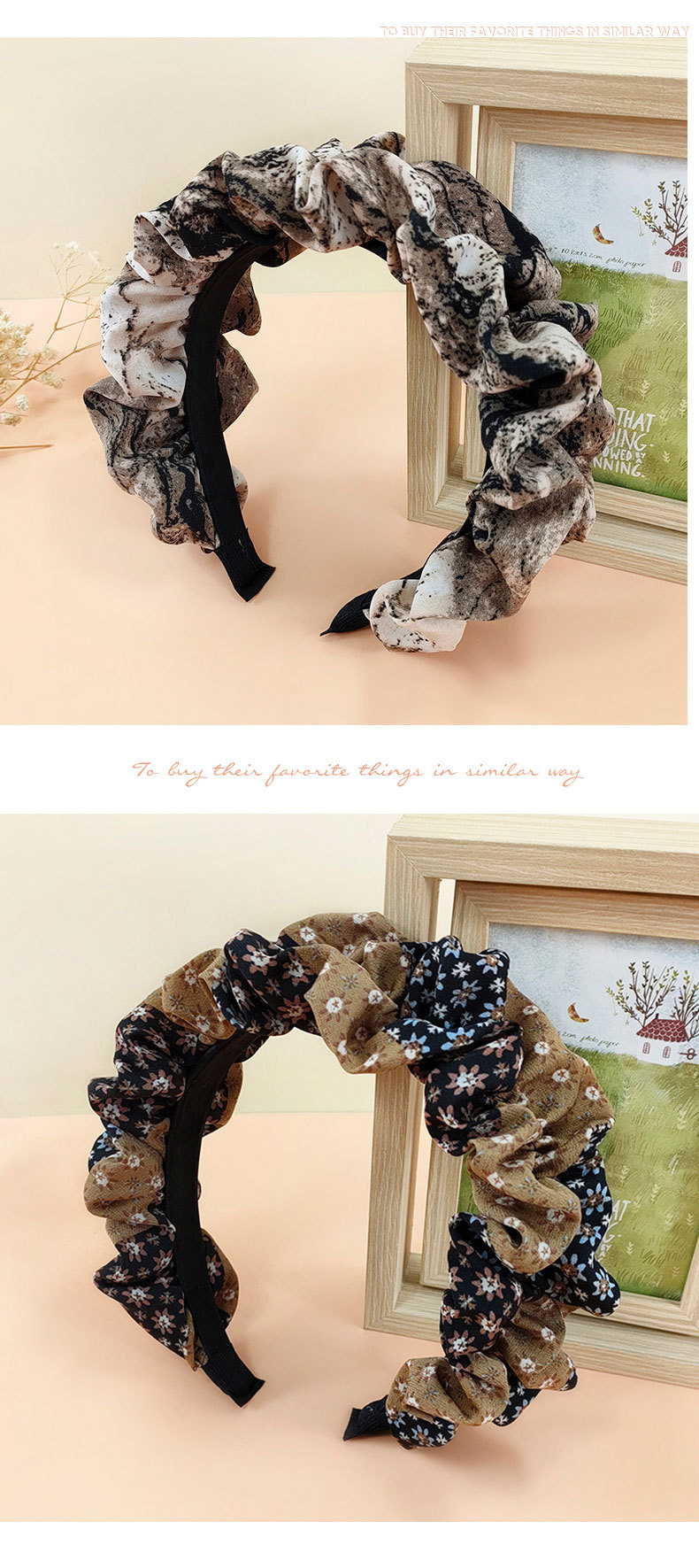 New Style Fold Leopard Print Hairpin Bohemian Fashion Headband Female display picture 2