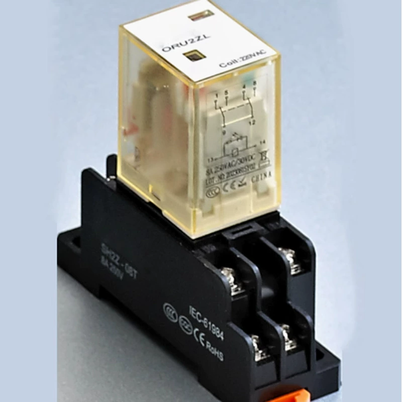 Промежуточное реле ORU ORU2ZL 8A 2NO2NC DC12/DC24/AC220