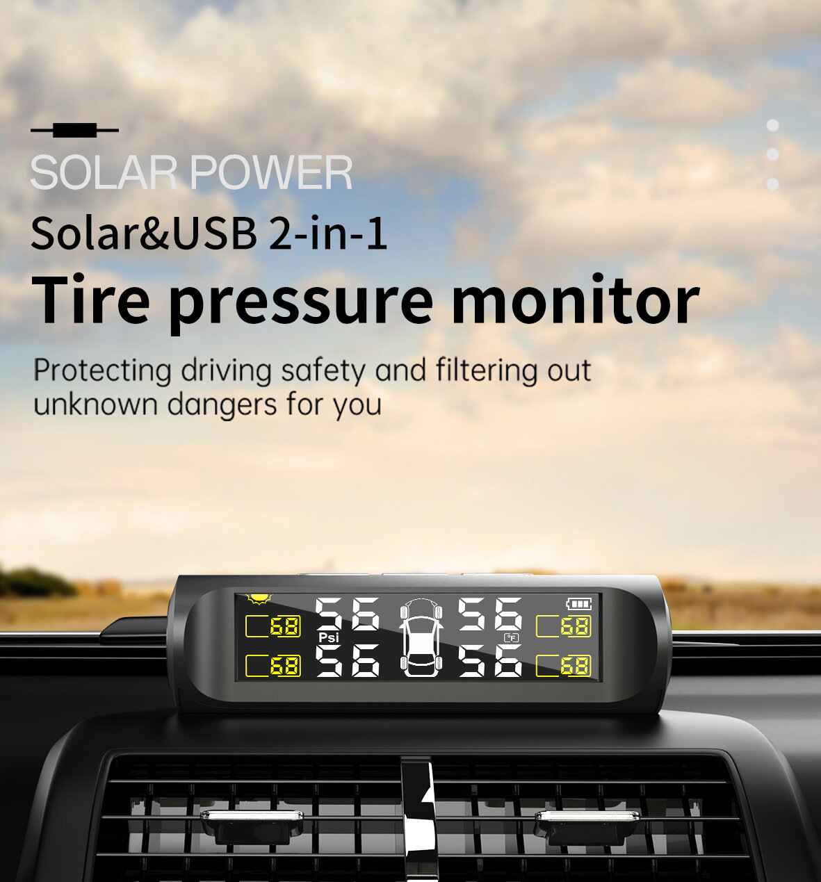 Tire Pressure Monitoring Tire Pressure Monitor Tpms Tire Pressure Detection Tire Pressure Detector Cross-Border E-Commerce