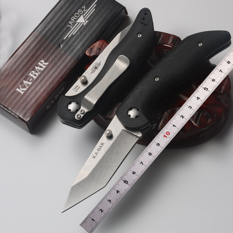 新款KA-BAR7506户外刀折叠刀户外野营便携式小刀不锈钢水果刀代发