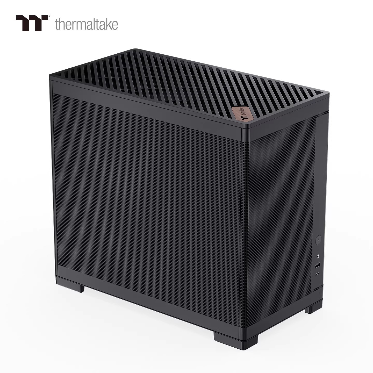 TT机箱TG100台式电脑主机桌面迷你机壳MATX支持240水冷Type-C接口