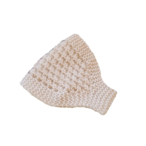 Women's Autumn/Winter Warm Knit Headband with Squirrel Fleece Hair Accessory, Soft Wool Thread Ear Protection, White Hair Hat, Knitted Cap