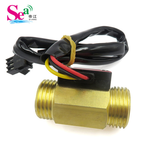 Hall flow meter, good accuracy flow meter 4 points, B1 tube all-copper water flow sensor, factory direct supply