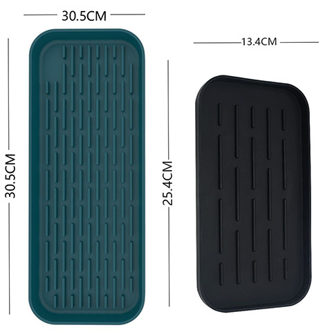 다크 그린 큰 배수 판 + 검은 색 작은 배수 판 세트