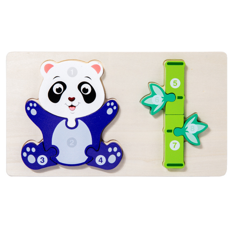 Niños Montessori material didáctico educativo alimentos cadena rompecabezas juego educación temprana juguetes cognición animal bebé rompecabezas