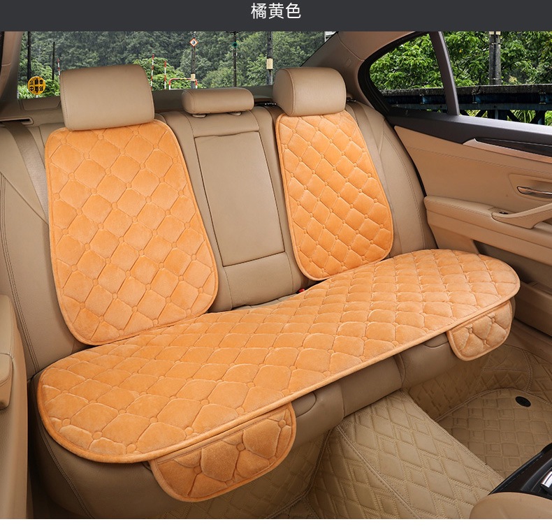 Car Seat Cushion Winter Crystal Short Plush Half Pack Thickened Non-Slip