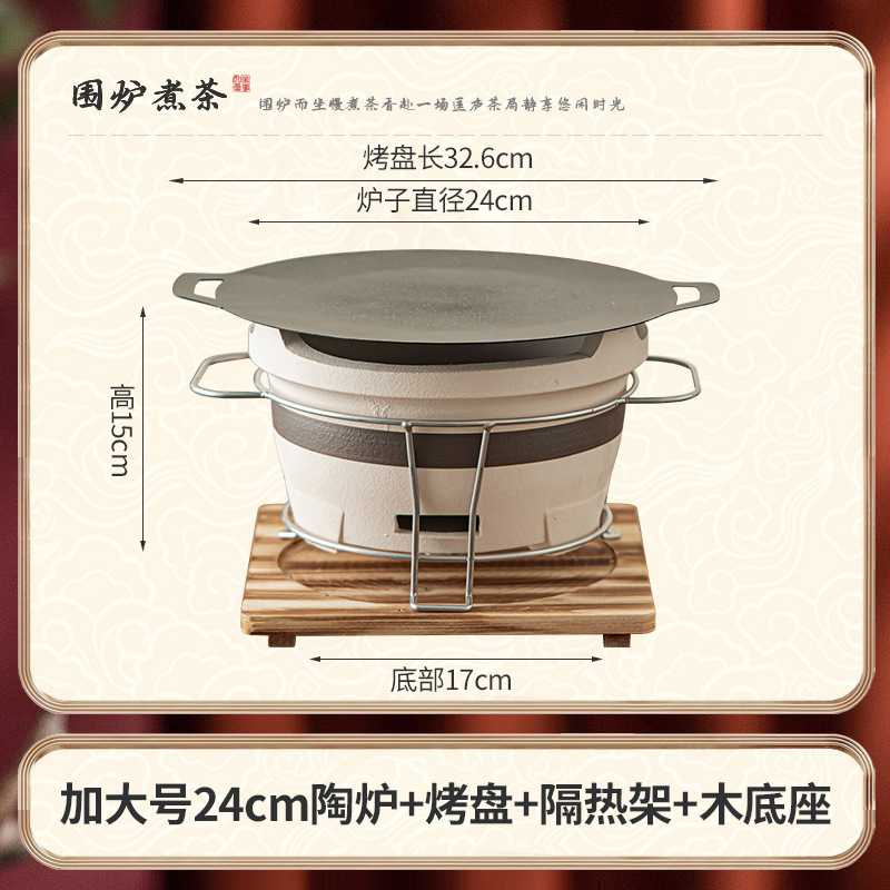 茶とバーベキュー用の炉、家庭用屋内昔ながらの縁取り炉、粘土炉、木炭泥炉、屋外炭炉|undefined
