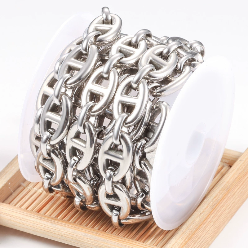 Браслет из нержавеющей стали для мужчин и женщин, ожерелье, цепь, DIY, (физические)