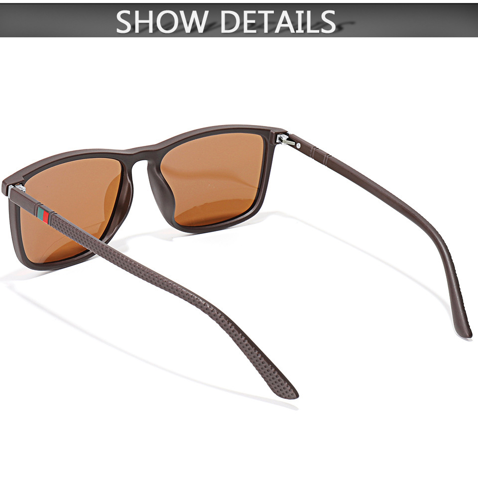 60g Weight Full Frame Glasses Structure Sunglasses Classification PC, UV400 Protection Lens Material Square Glasses Style Travel, Daily Occasion Geometric Pattern Men's Gender Simple Style Style Simple Style Geometric PC UV400 Protection Square Full Frame Men's Sunglasses 8