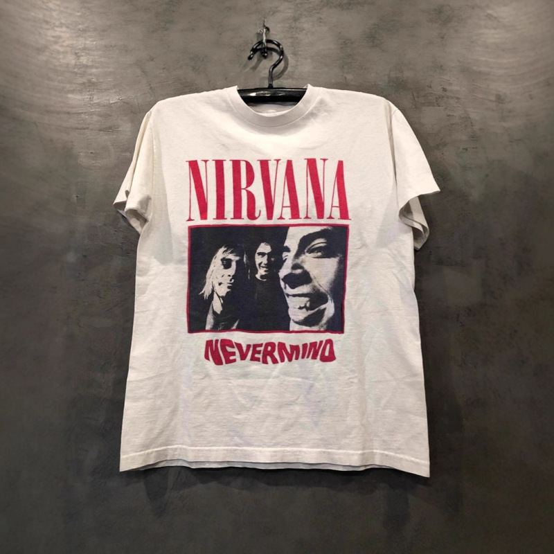 250g Heavyweight Pure Cotton! American-Style Oversize Nirvana Band Kurt Cobain Printed Loose Short-Sleeved T-Shirt for Men