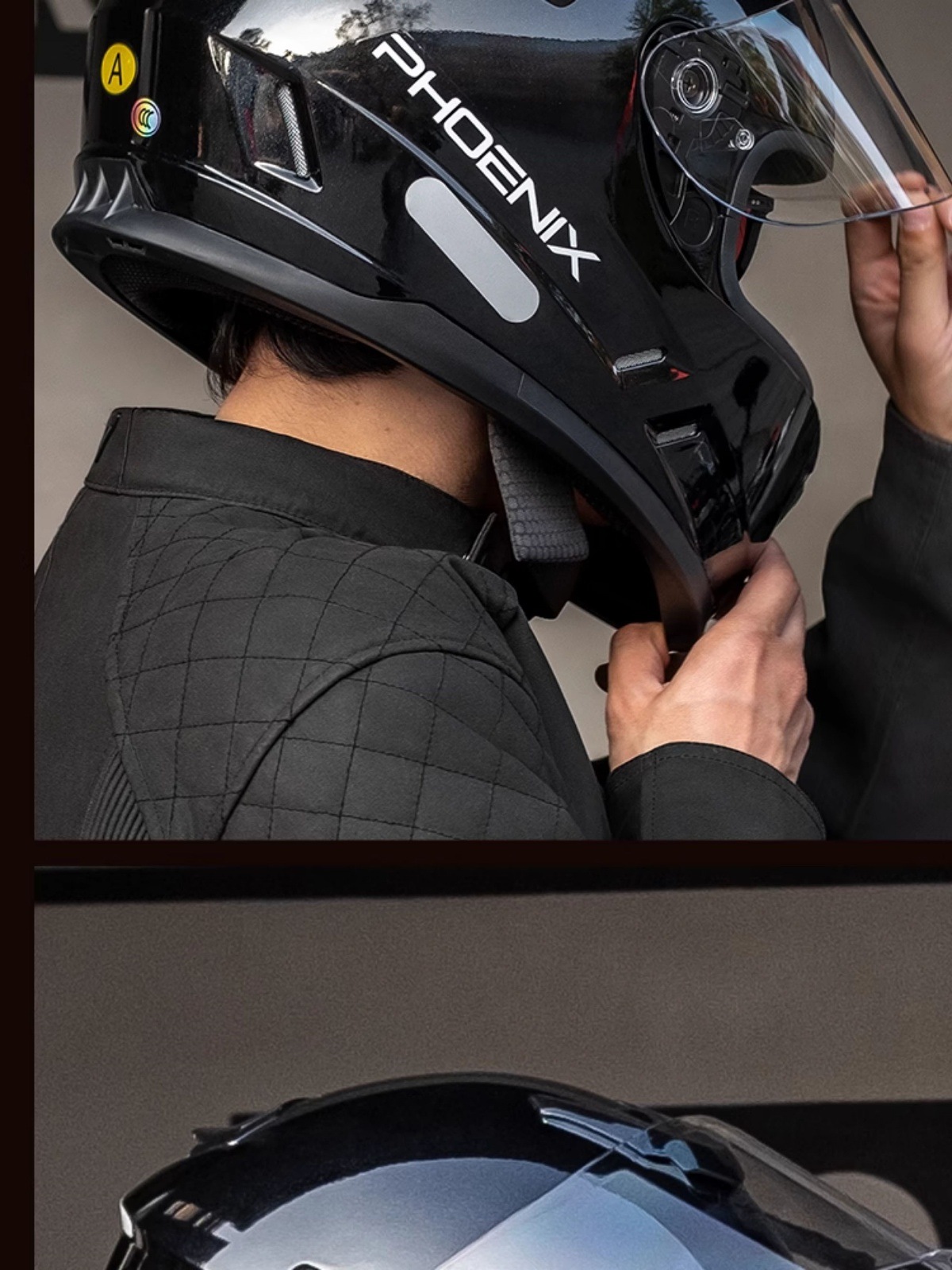 Phoenix 3C Certified Electric Vehicle Motorcycle Helmet Men's and Women's All-Season Safety Helmet Motorcycle Large Size Full Head