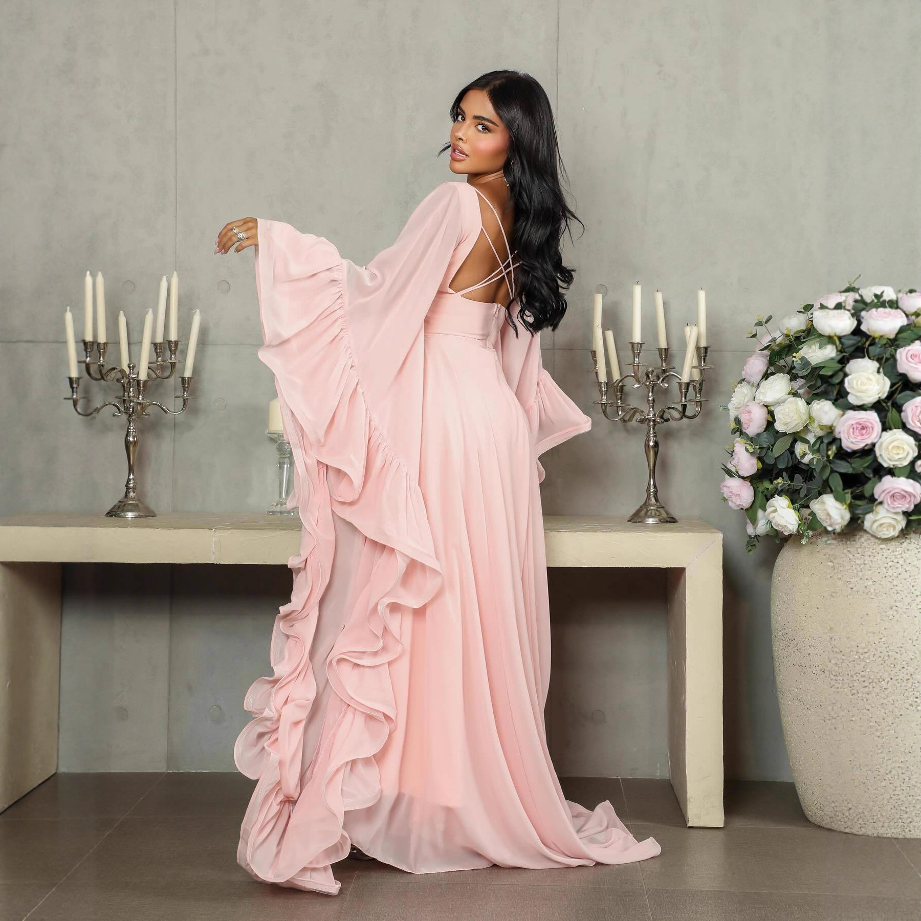 Women's Clothing Summer Large Swing Tulle Dress Mesh Evening Gown For Women Middle Eastern Style For Formal & Casual For Women_ecoleips.com