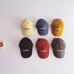 Internet celebrity style simple children's duck cap, fashionable soft top concave shape Korean style hip-hop baseball cap for boys and girls