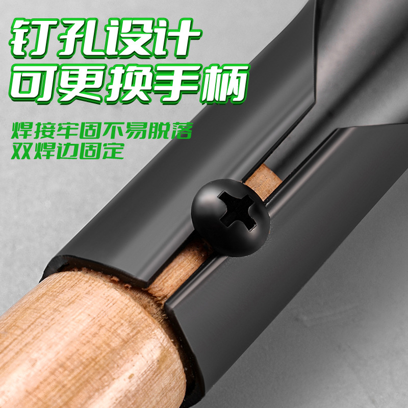 Luz y ahorro de mano de obra multifuncional mango de madera de acero manganeso pala de jardinería gruesa pequeña pala agrícola pala de jardinería