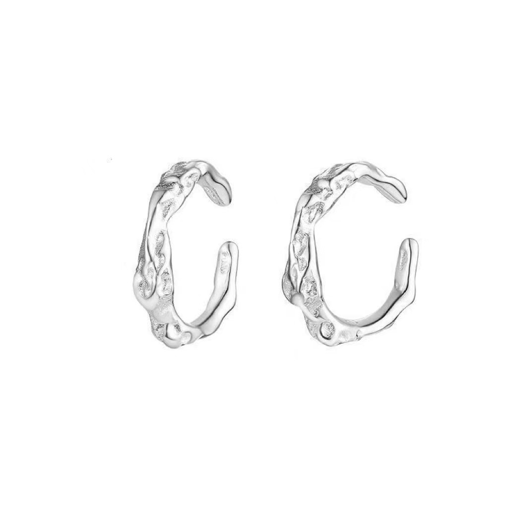 鑫麒首饰复古不规则纹理耳夹男潮个性嘻哈时尚百搭无耳洞耳扣男女