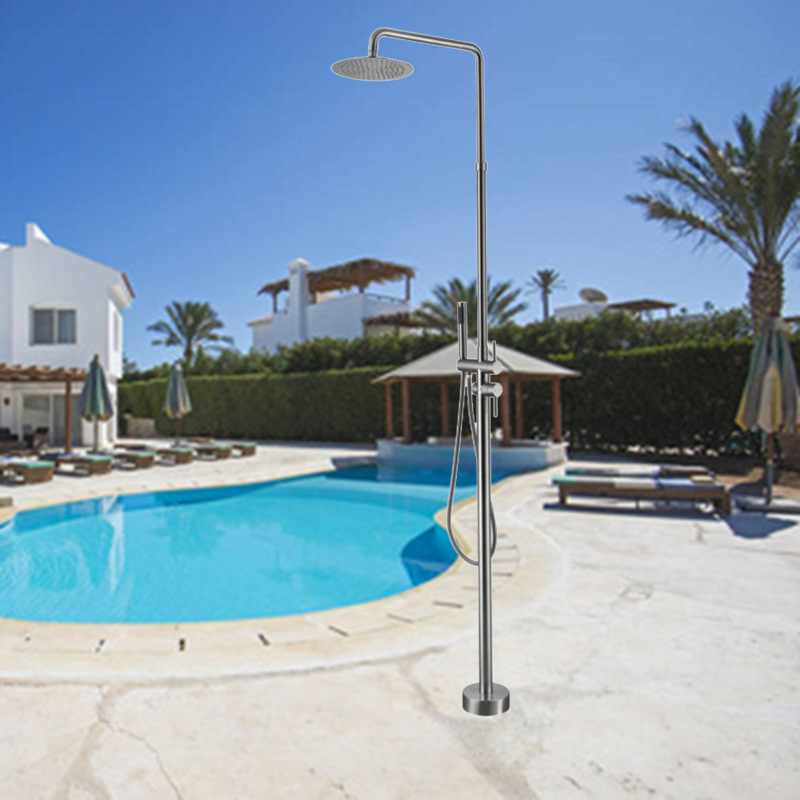 Stainless Steel Outdoor Swimming Pool Beach Bathing Beach Villa Garden Floor Shower Column Rinsing Shower suit