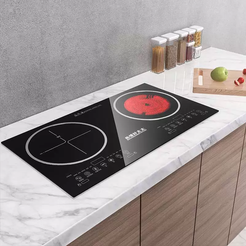 热情好太太 Intelligent somatosensory household desktop embedded double -headed double -headed electromagnetic furnace fierce high -power electric ceramic stove