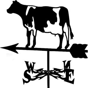 Cross-border cross-border Amazon stainless steel paint cow weather vane decoration outdoor garden crafts a generation of hair