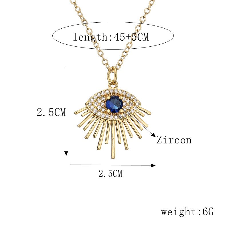 Fashion Geometric Copper Necklace Inlay Zircon Copper Necklaces