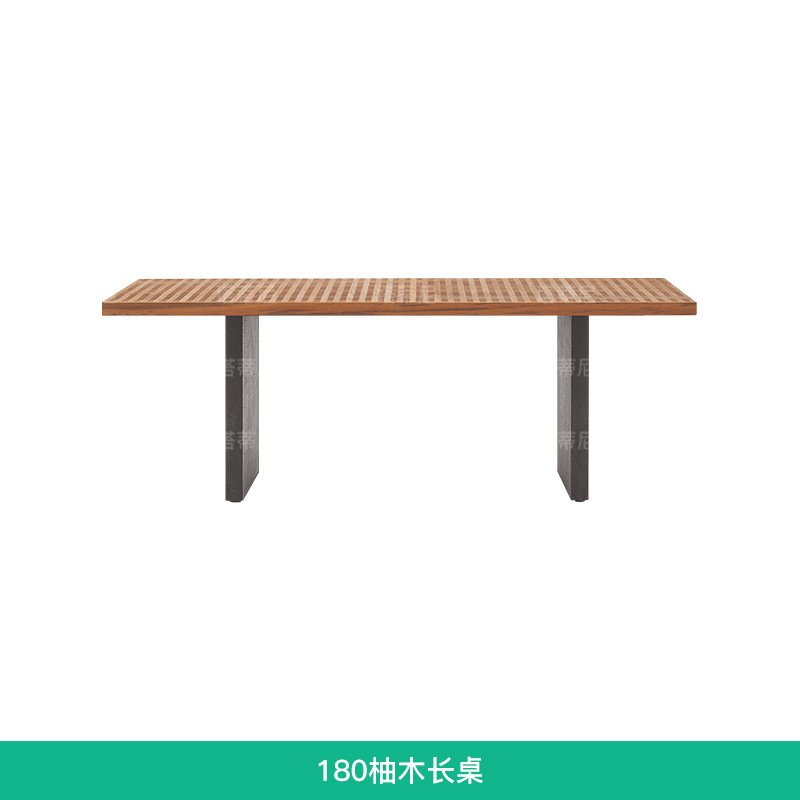 Conjunto de mesa y sillas de ratán para exteriores, combinación de sillas de ratán para patio, balcón o terraza, muebles de jardín con mesa larga para descanso. image 8