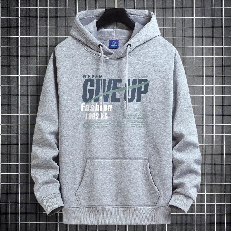 Men's Spring and Autumn Hooded Sweatshirt, Youth Heavyweight Fleece-Lined Thickened Warm Hoodie, Student Top Jacket, Men's Clothing Men's Spring and Autumn Hooded Sweatshirt, Youth Heavyweight Fleece-Lined Thickened Warm Hoodie, Student Top Jacket, Men's Clothing
