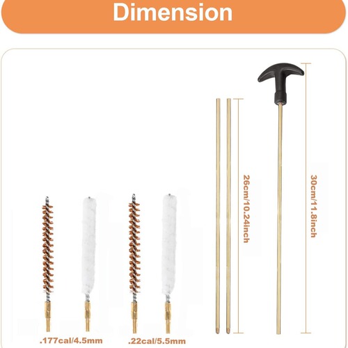 .177.22 airsoft rifle maintenance and cleaning tools cross-border exclusive 7-piece barrel brush set