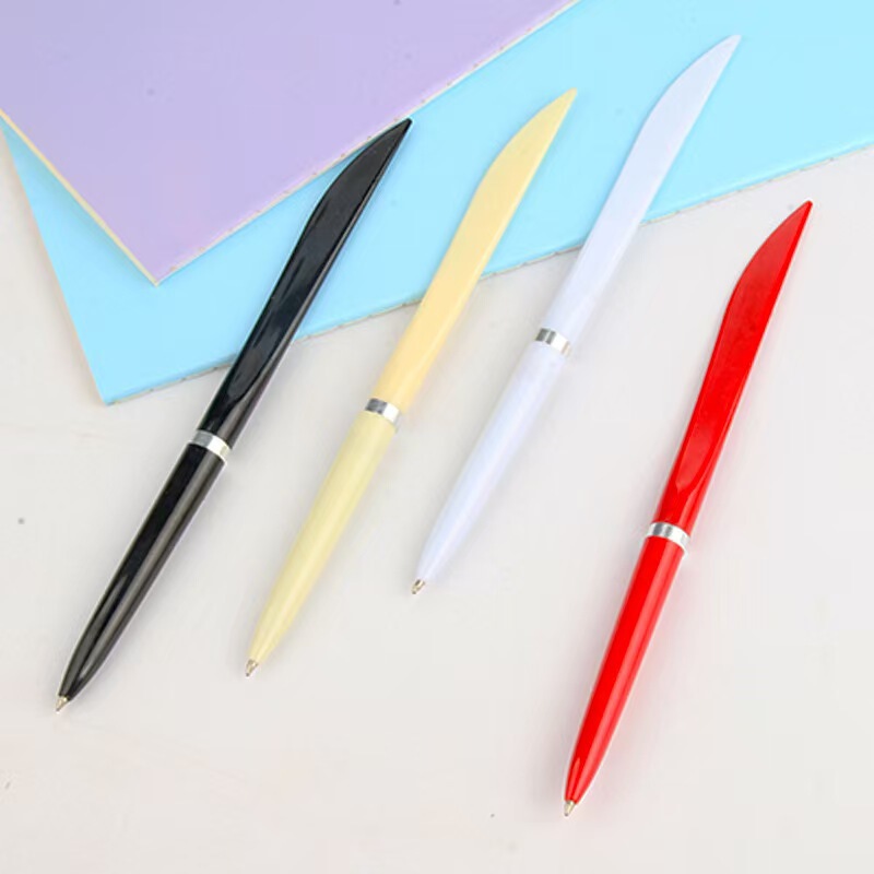 Office Flat Knife Pen, Creative Ballpoint Pen for Opening Packages, 0.7mm Knife-Shaped Pen, Wholesale Box Opener