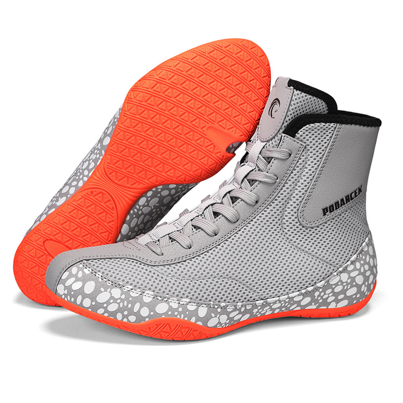 Cross-Border High-Top Boxing Shoes, Sanda Shoes, Fighting Training Shoes, Indoor Wrestling Shoes, Wrestling Boots, Fighting Shoes, Sports Competition Boots