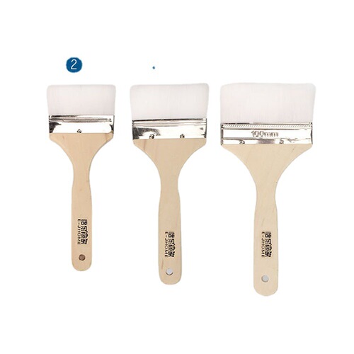 Factory processing water-based brushes, soft bristle brushes, wholesale latex paint wooden handles wool brushes, baking and grilling brushes