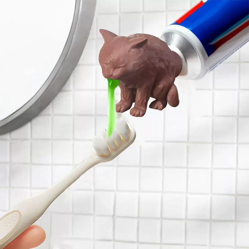 跨境新品3D打印玩具创意搞笑猫咪呕吐物牙膏头整蛊恶搞玩具牙膏头