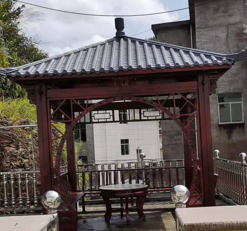 六角凉亭仿古建实木防腐木碳化四角凉亭户外庭院花园别墅景观亭子-阿里巴巴