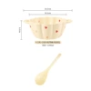 9.5-inch dual-ear flower type bowl-cream yellow+big soup spoon
