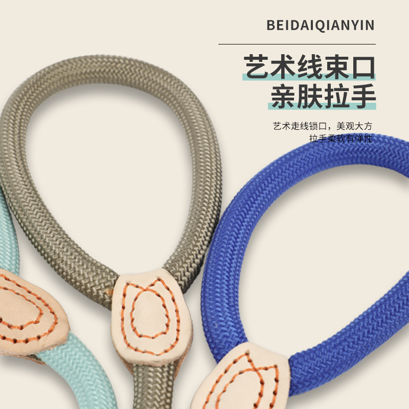 Corda de tracción de perros corda de perros corda de perros a prueba de explosiones de tamaño medio cadena de estampado anti-desprendimiento artículos de mascotas al por mayor transfronterizos