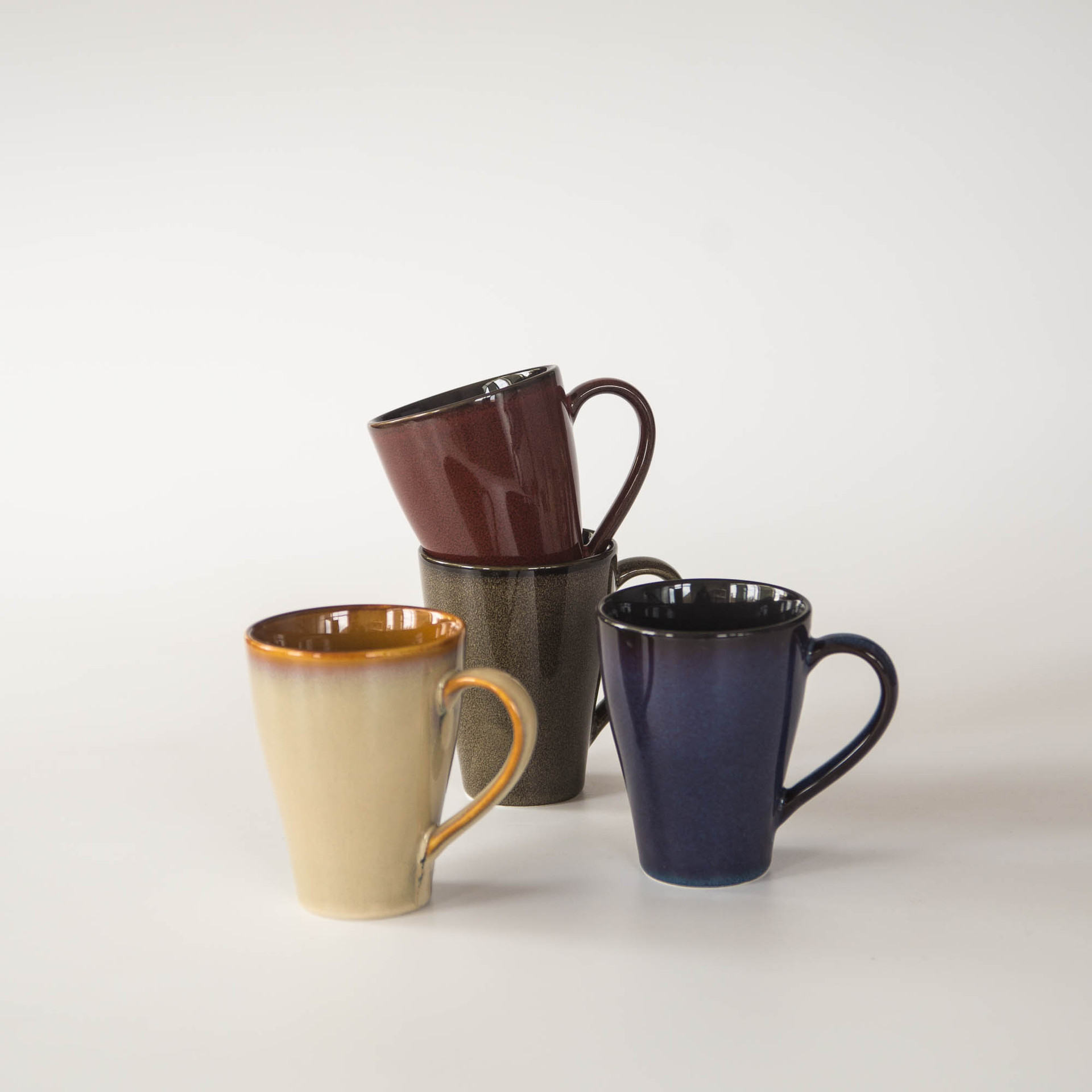 Lucang Luzerne horno esmalte Taza de cerámica del desayuno gradiente café Bangkok marrón vajilla 285ml