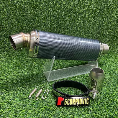 NINJA 400 250RR RC390 – Motorcycle exhaust pipe - long-440mm-small-flower-color