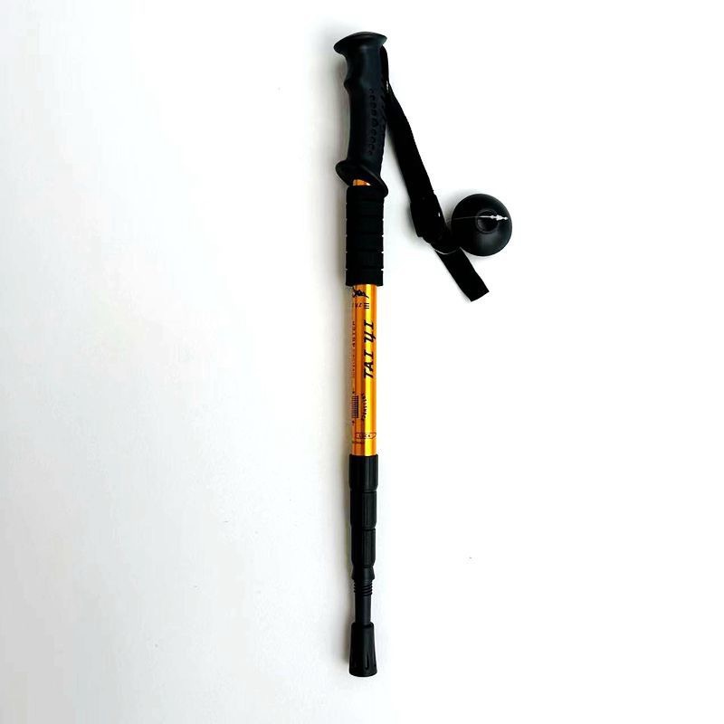 Al aire libre alpinismo bastones plegables de aluminio de tres secciones cuatro secciones bastones telescópicos ultraligeros